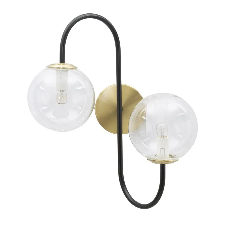 LAMPA ŚCIENNA IRON BLACK 36X24X45 cm
